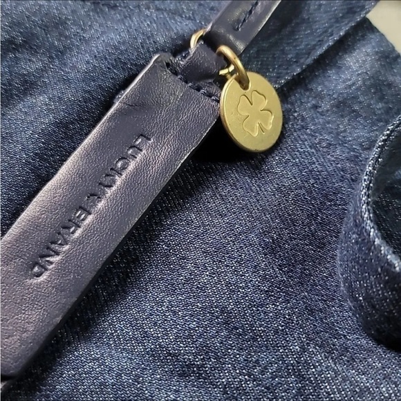 LUCKY 🍀 BRAND DENIM LARGE TOTE BAG 16x16x4” - Picture 2 of 10